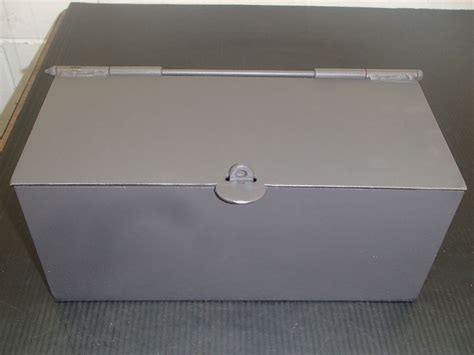 padlockable steel storage box|metal lock box target.